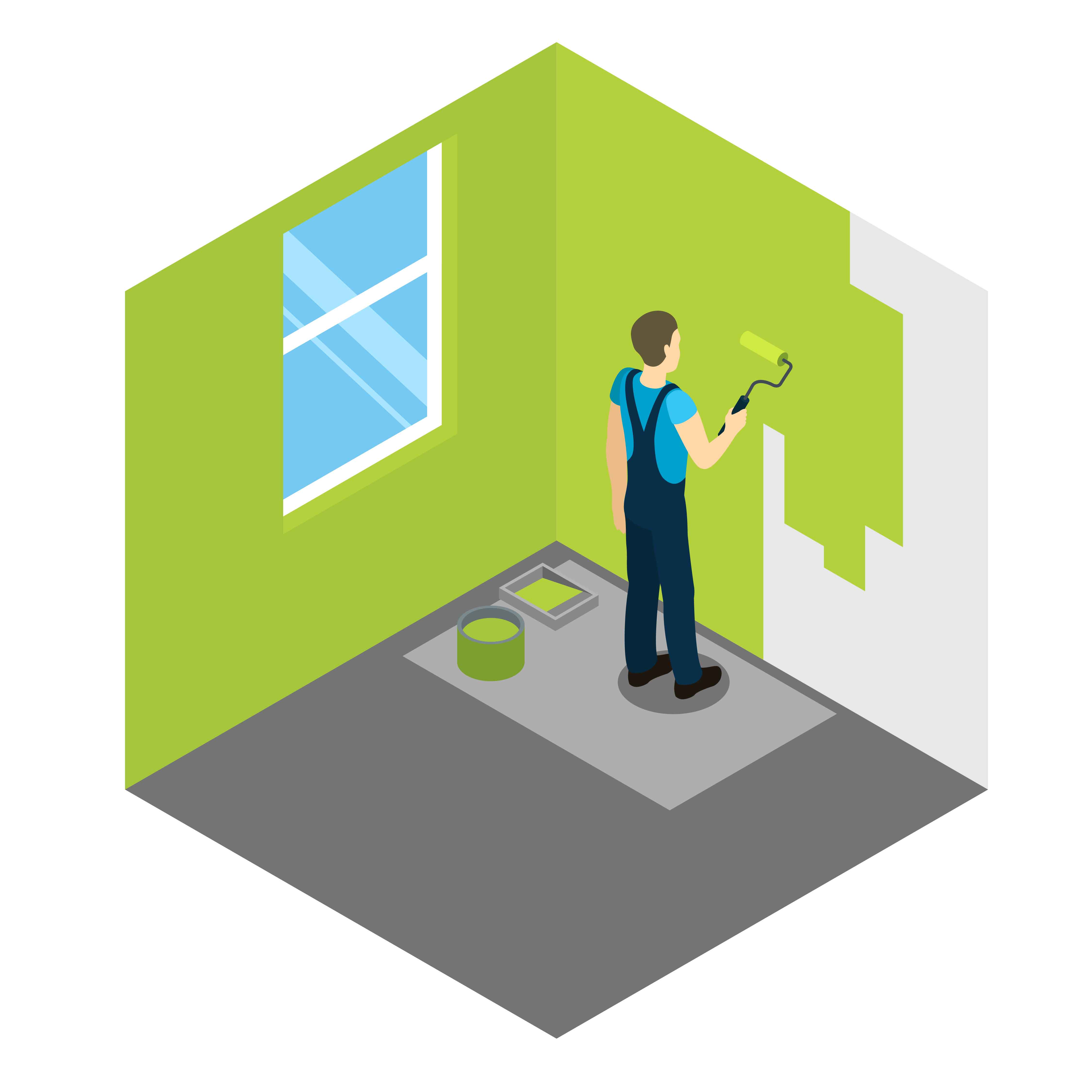 Lubų ir sienų dažymas